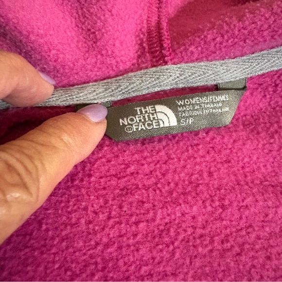The North Face Women's Vibrant Pink Zip-Up Hoodie - Picture 6 of 6